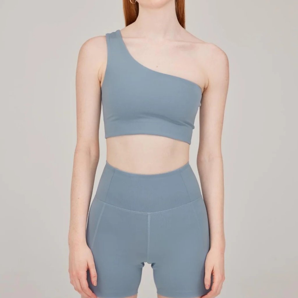 Girlfriend Bianca One Shoulder Sports Bra